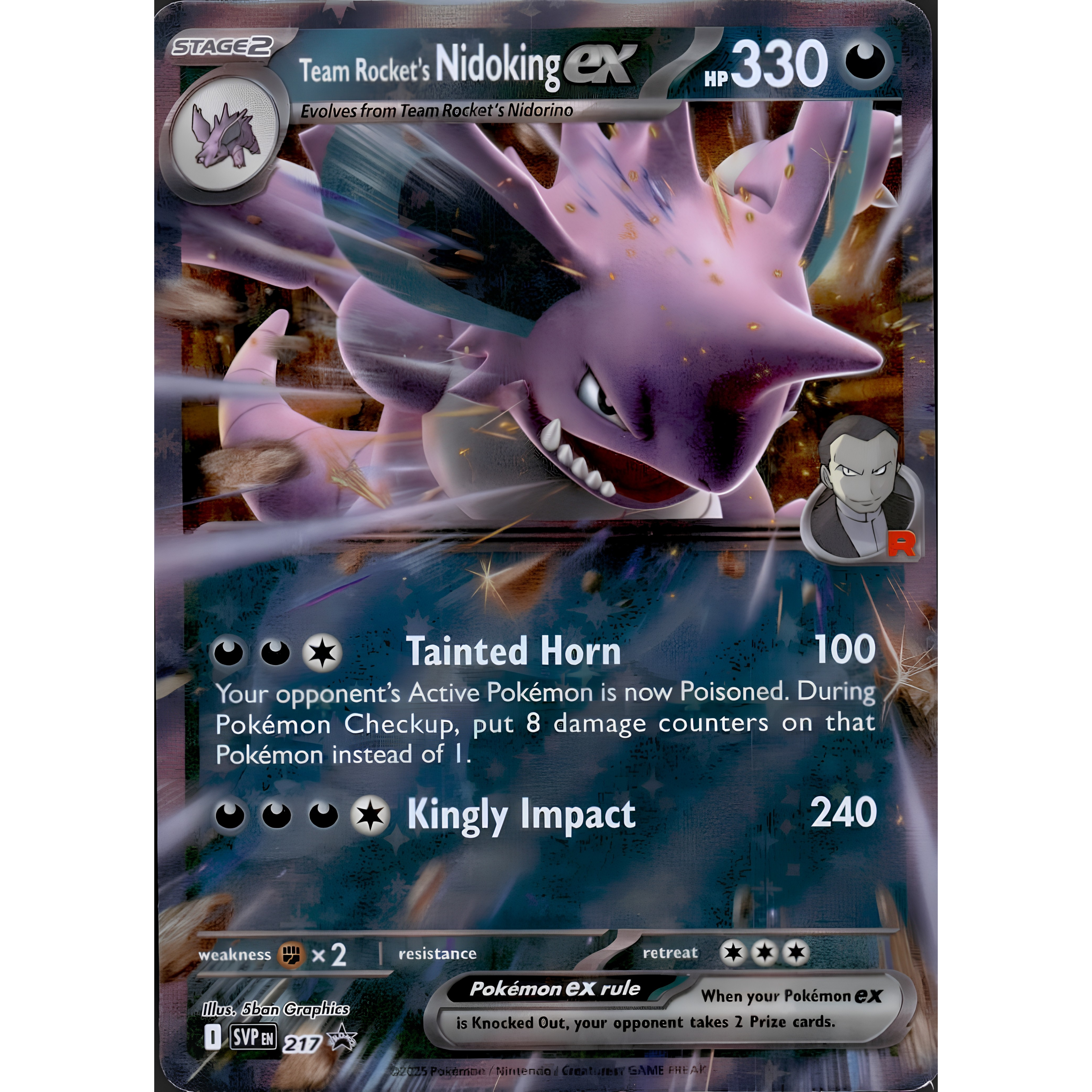 Team Rocket's Nidoking Ex #217